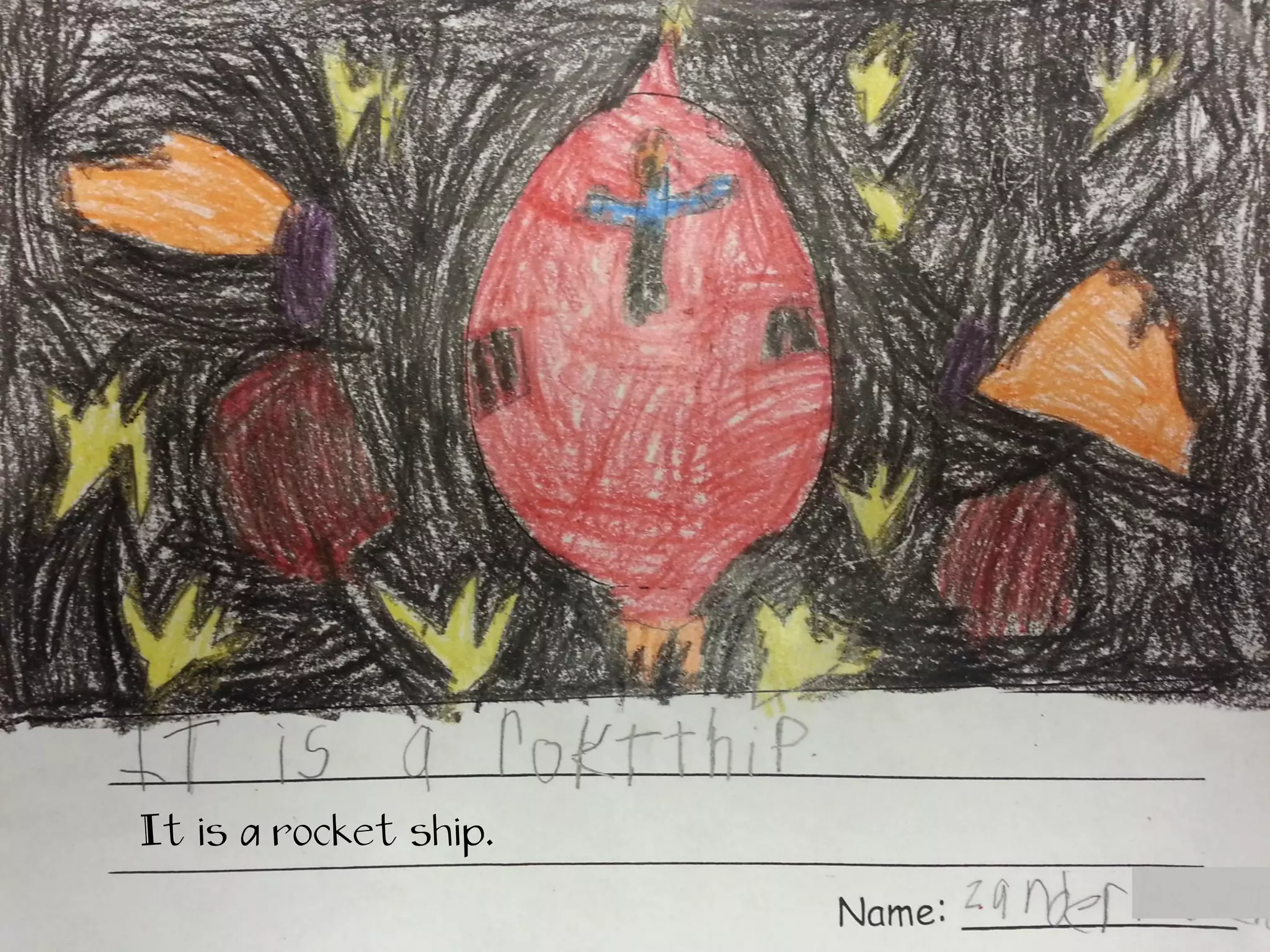 It is a rocket ship.
 