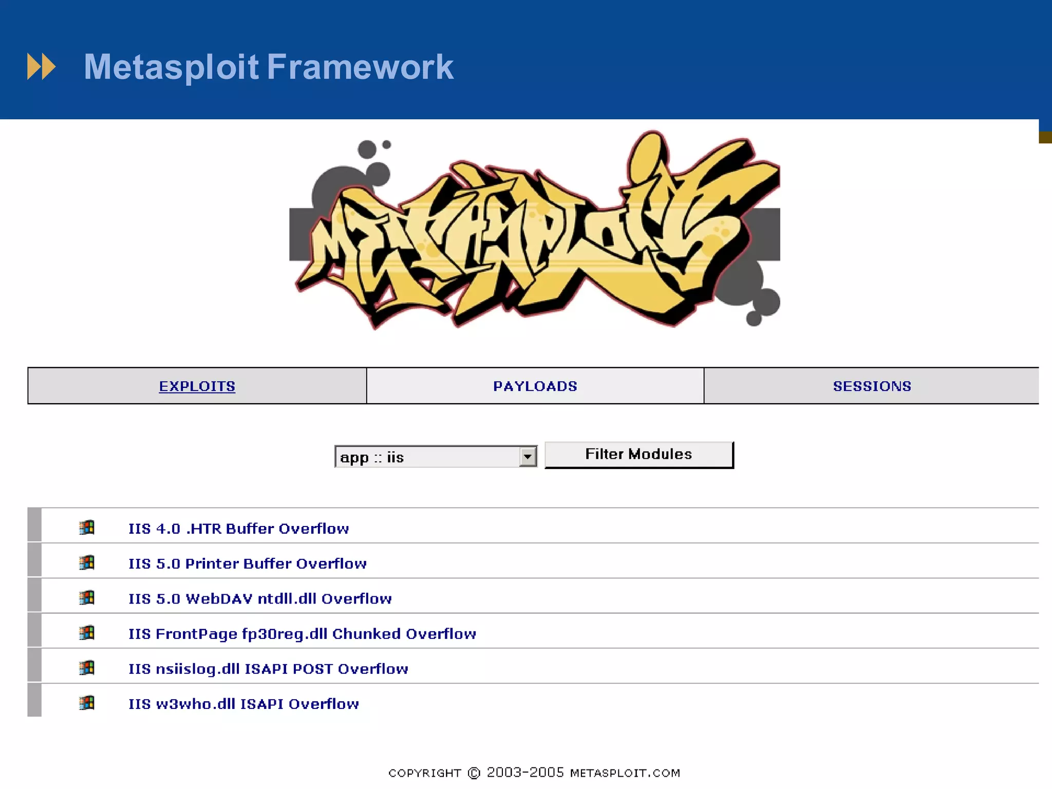 Metasploit Framework 
 