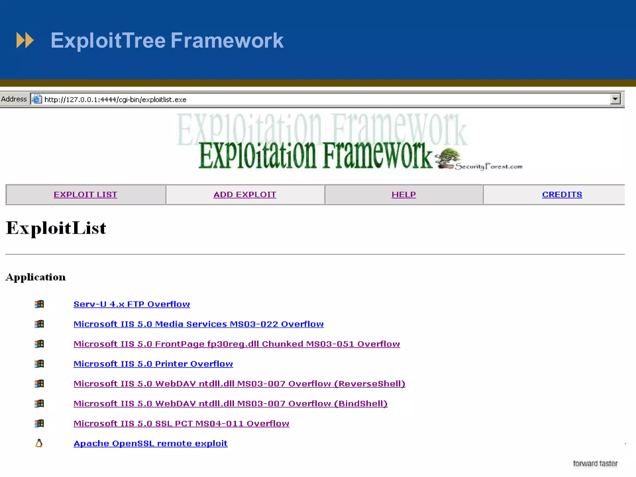 ExploitTree Framework 
 