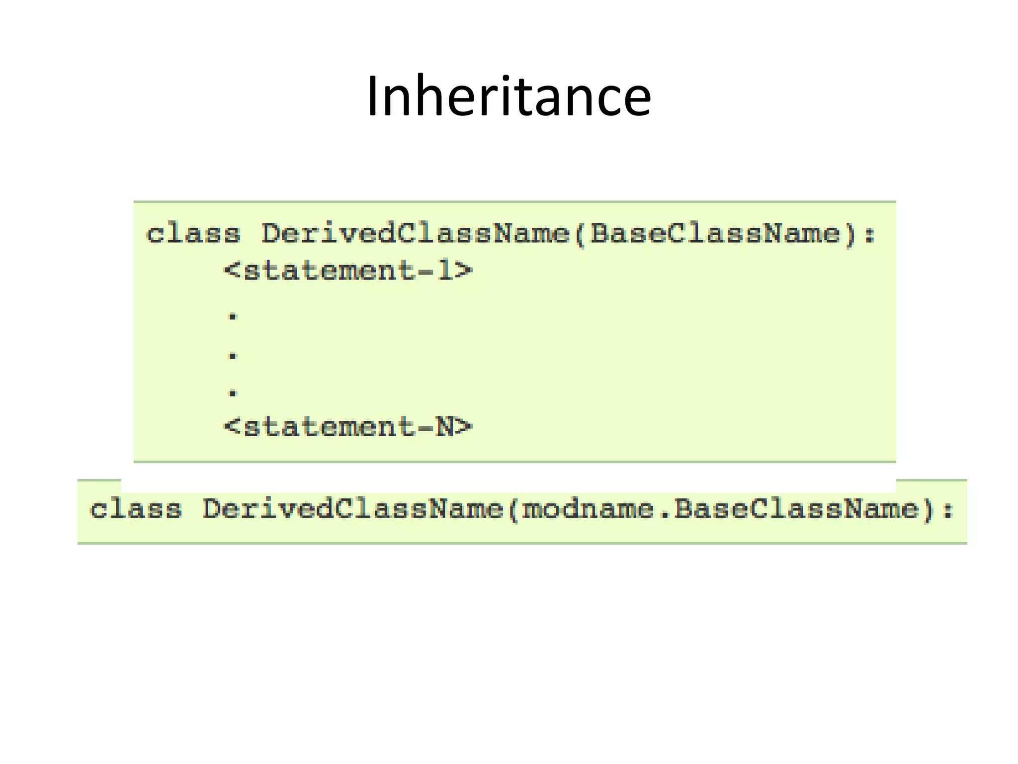 Inheritance
 