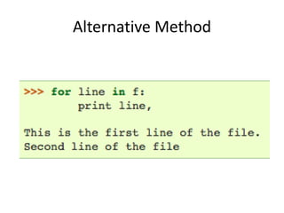 Alternative Method
 