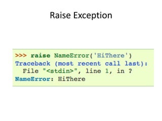 Raise Exception
 