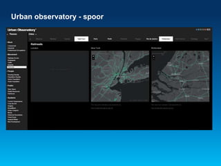 Urban observatory - spoor 
 