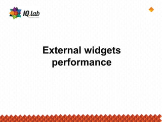 External widgets
  performance
 