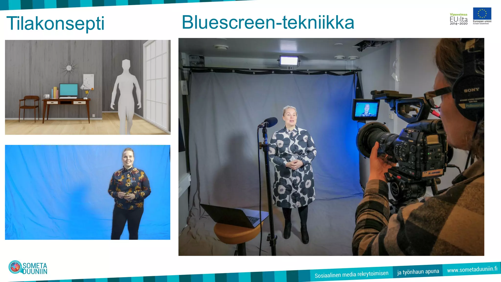 Bluescreen-tekniikkaTilakonsepti
 