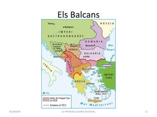 Els Balcans
LA PRIMERA GUERRA MUNDIAL 11
BUXAWEB
 