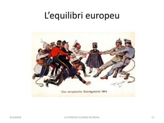 L’equilibri europeu
LA PRIMERA GUERRA MUNDIAL 12
BUXAWEB
 