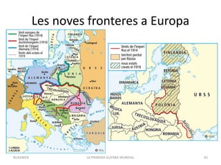 Les noves fronteres a Europa
LA PRIMERA GUERRA MUNDIAL 45
BUXAWEB
 