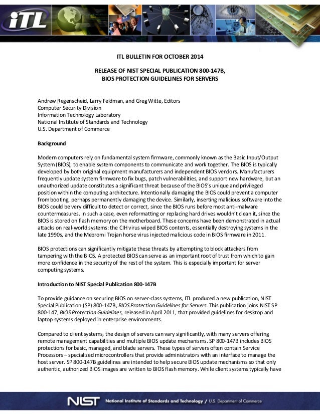 NIST Security Bulletin for October 2014