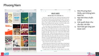 1. Nhà Phương Nam
Nhiều sách không kém
NXB Trẻ
2. App làm theo chuẩn
EPUB
3. Giải quyết được nhu
cầu đọc căn bản
4. Sách bán giá cũng tạm
được luôn
PhuongNam
15
 