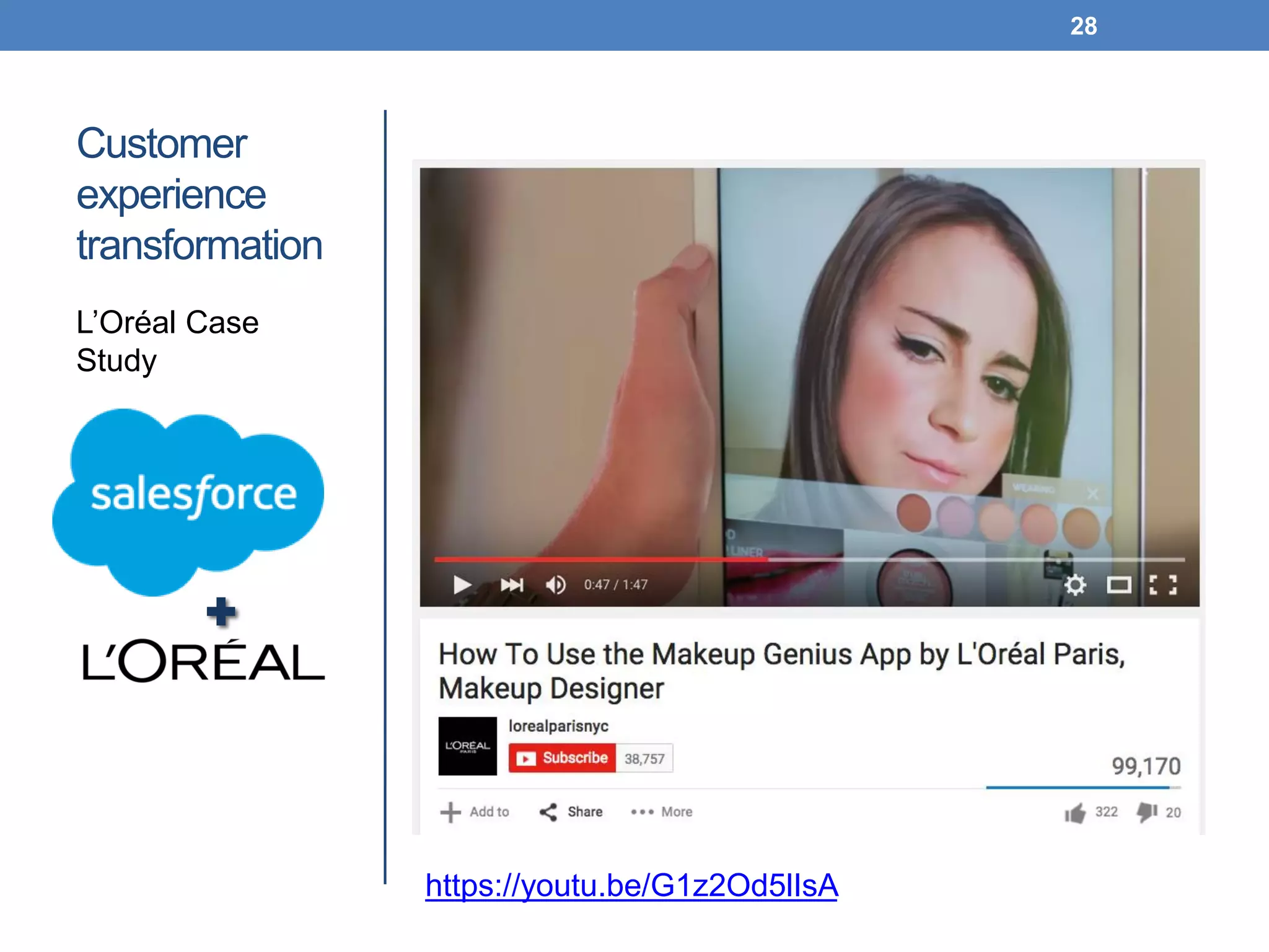 Customer
experience
transformation
L’Oréal Case
Study
28
https://youtu.be/G1z2Od5lIsA
 