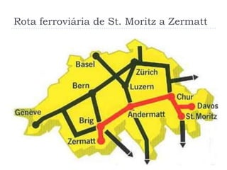 Rota ferroviária de St. Moritz a Zermatt