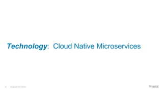 © Copyright 2017 Dell Inc.74
Technology: Cloud Native Microservices
 
