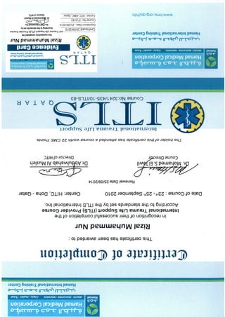 Itls Certificate Rizal Muhammad Nur