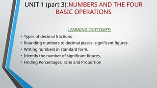Standard Numbers Operations Comprehensive Guide to Numbers, Operations, and Ratios in Mathematics ...