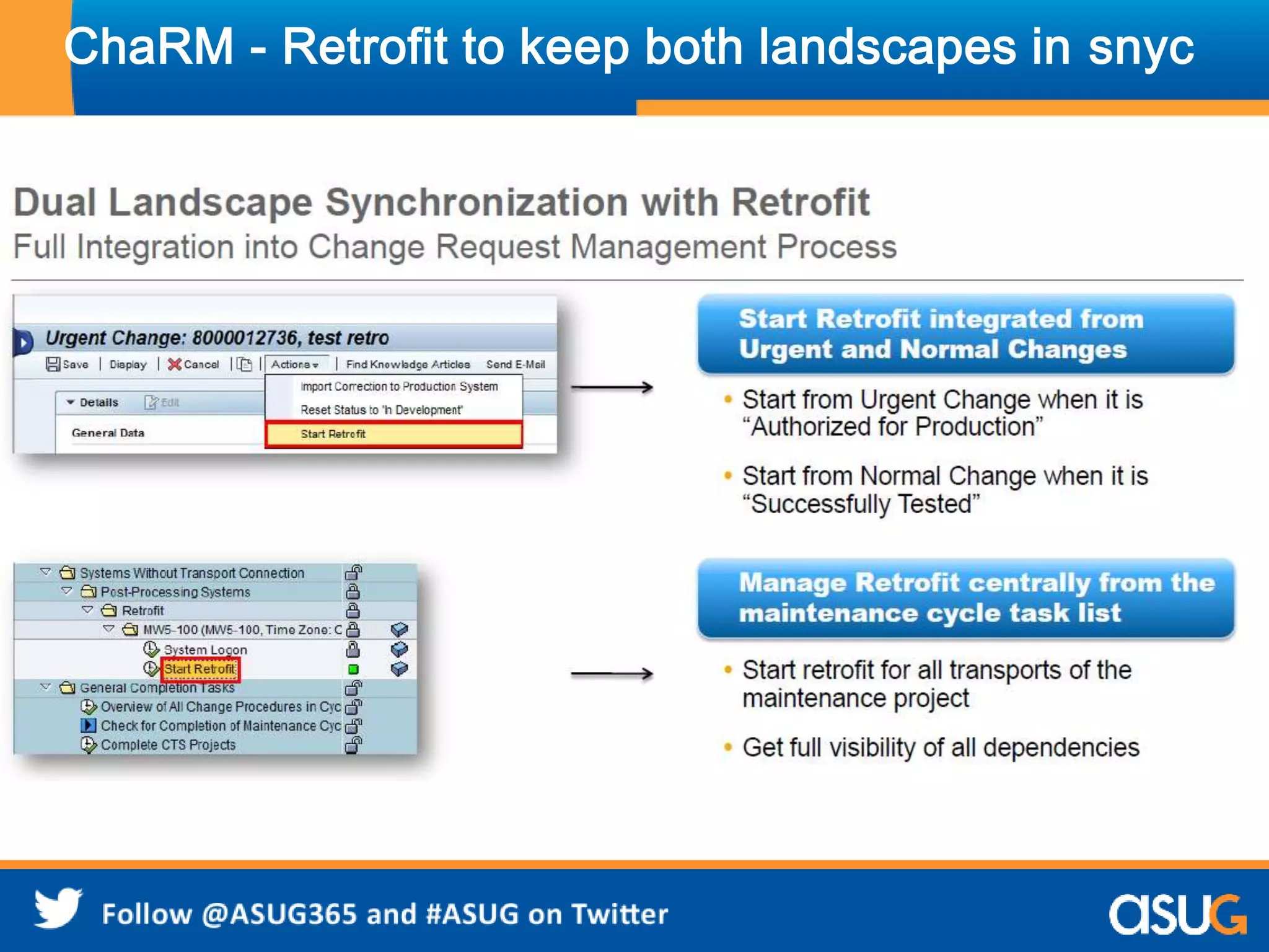 ChaRM - Retrofit to keep both landscapes in snyc 
 