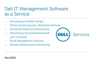 Dell IT Management Software as a Service ,[object Object]