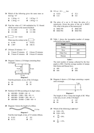 Math Questions Fy5 It maths y5 final year examination | DOC