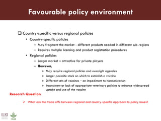 Towards increased uptake and impact assessment of ITM vaccine: A research agenda 