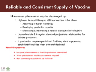 Towards increased uptake and impact assessment of ITM vaccine: A research agenda 