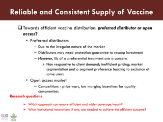 Towards increased uptake and impact assessment of ITM vaccine: A research agenda 
