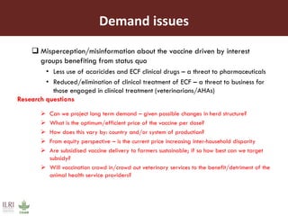Towards increased uptake and impact assessment of ITM vaccine: A research agenda 