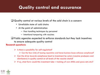 Towards increased uptake and impact assessment of ITM vaccine: A research agenda 