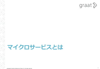 Copyright© Growth Architectures & Teams, Inc. All rights reserved.
マイクロサービスとは
9
 