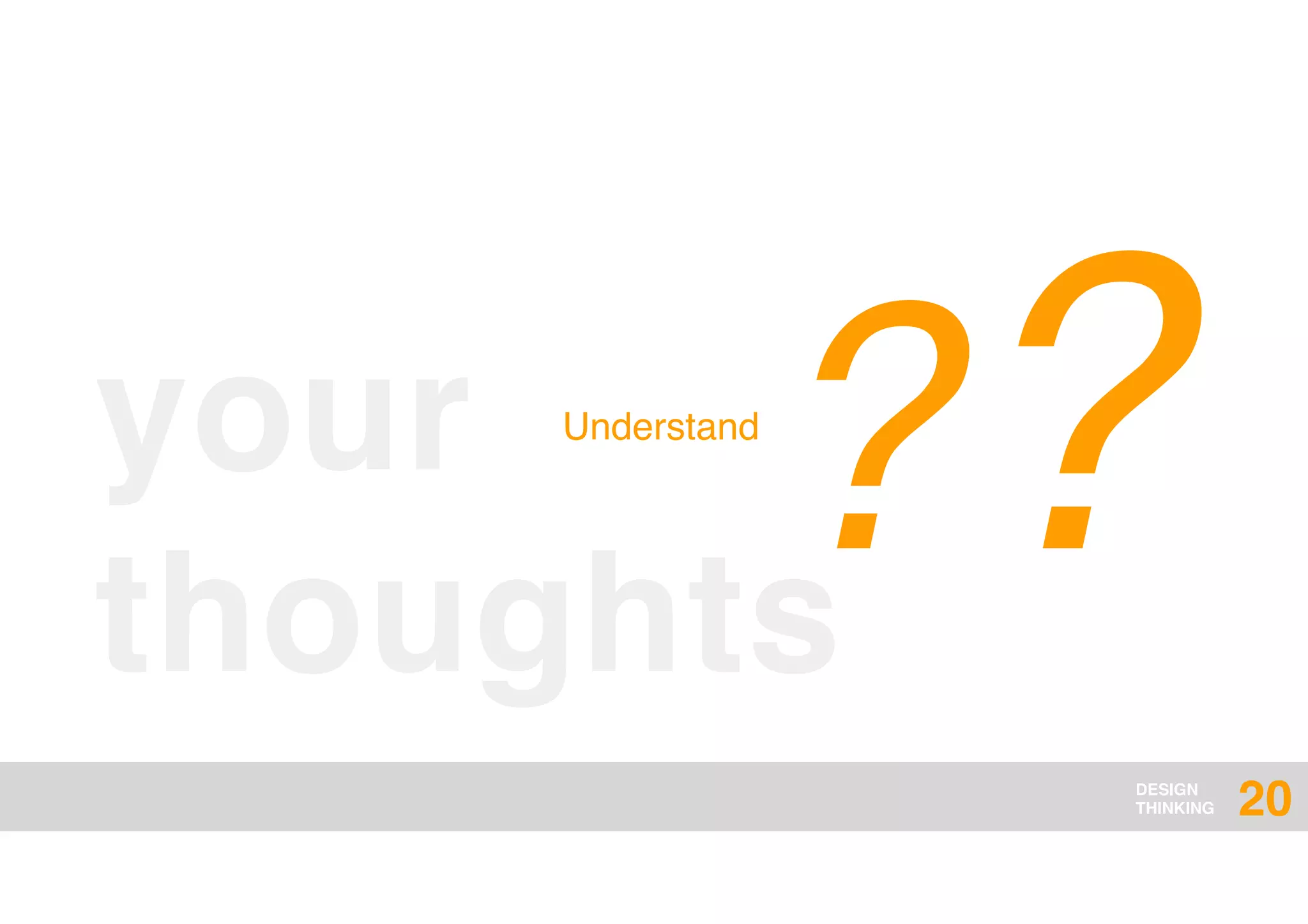 DESIGN
THINKING
your
thoughts
??Understand
20
 