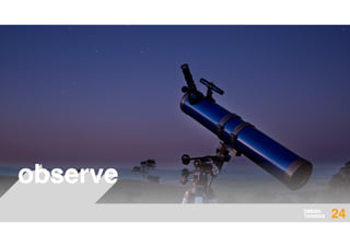 DESIGN
THINKING
DESIGN
THINKING 24
observe
 