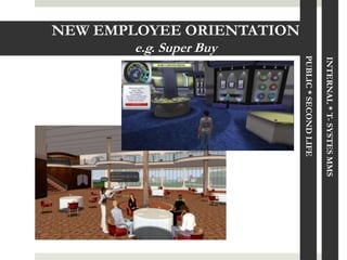 INTERNAL * T- SYSTES MMS
                                        PUBLIC * SECOND LIFE
NEW EMPLOYEE ORIENTATION
                           e.g. Super Buy
 
