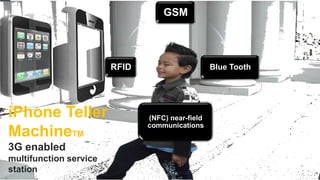 iPhone Teller MachineTM  3G enabled multifunction service station 