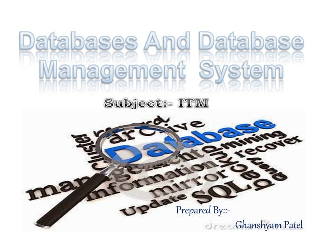 Databases And Database Management System | PPT