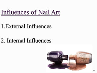 20
Influences of Nail Art
1.External Influences
2. Internal Influences