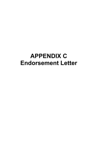 APPENDIX C
Endorsement Letter
 