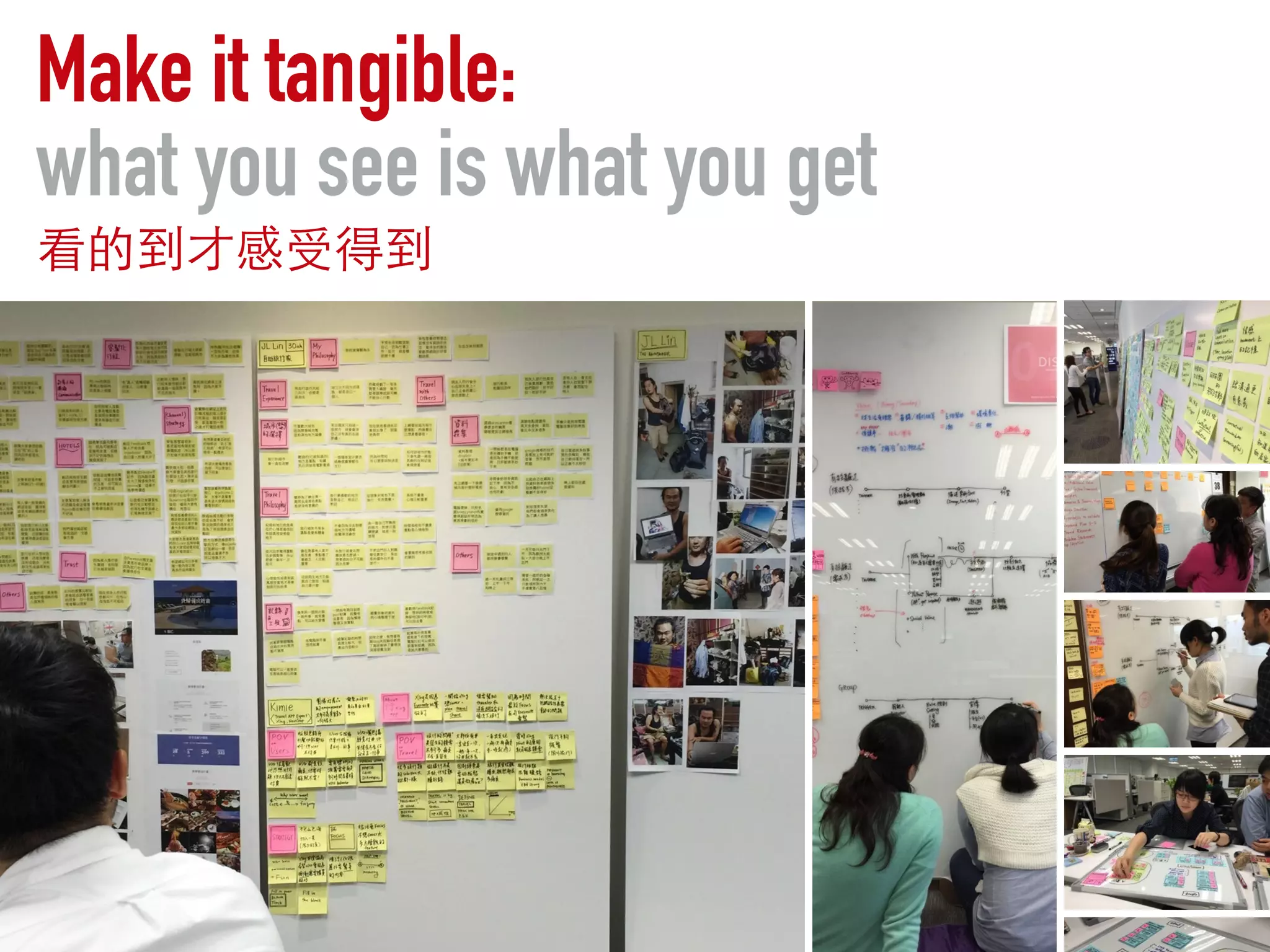 Make it tangible:
what you see is what you get
 