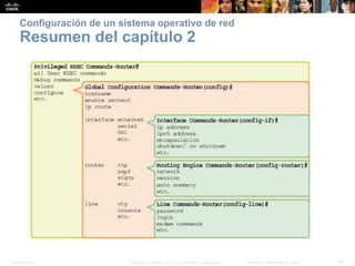 Presentation_ID 50© 2008 Cisco Systems, Inc. Todos los derechos reservados. Información confidencial de Cisco
Configuración de un sistema operativo de red
Resumen del capítulo 2
 
