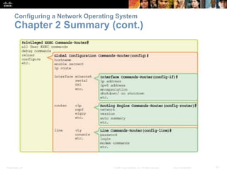 Configuring a Network Operating System 
Chapter 2 Summary (cont.) 
Presentation_ID © 2008 Cisco Systems, Inc. All rights reserved. Cisco Confidential 51 
 