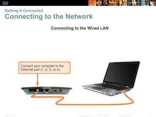 Getting it Connected 
Connecting to the Network 
Presentation_ID © 2008 Cisco Systems, Inc. All rights reserved. Cisco Confidential 5 
 