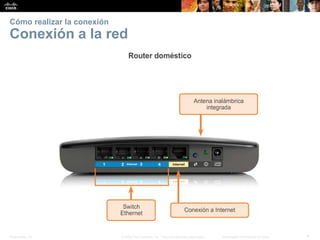 Presentation_ID 4© 2008 Cisco Systems, Inc. Todos los derechos reservados. Información confidencial de Cisco
Cómo realizar la conexión
Conexión a la red
 