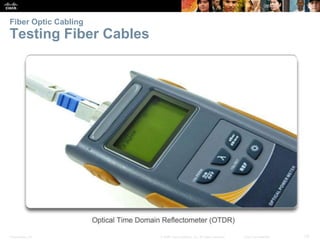 Fiber Optic Cabling 
Testing Fiber Cables 
Presentation_ID © 2008 Cisco Systems, Inc. All rights reserved. Cisco Confident...