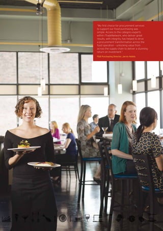 “My first choice for procurement services
to support our Food purchasing was
simple. Access to the category experts
within iTradeNetwork, who deliver great
results, with integrity, has helped to drive
a procurement transformation across the
food operation – unlocking value from
across the supply chain to deliver a stunning
return on investment.”
F&B Purchasing Director, Jarvis Hotels
 