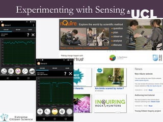 Experimenting with Sensing
 