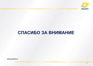 СПАСИБО ЗА ВНИМАНИЕ




www.quadra.ru

                                  18
 