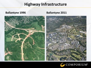 Highway	
  Infrastructure	
  
Ballantyne	
  1996 	
  	
   Ballantyne	
  2011	
  
 