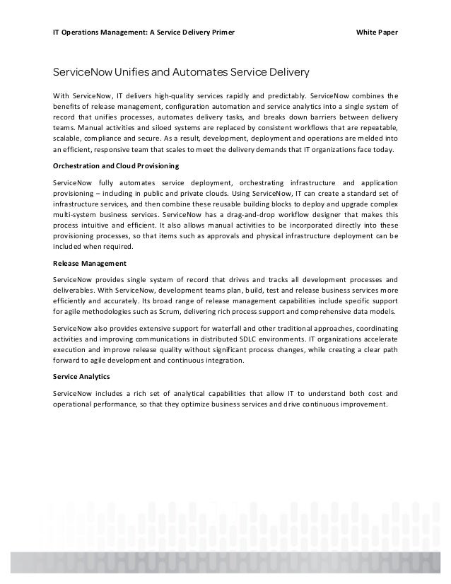 Service delivery essay