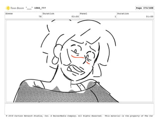 Scene
78
Duration
03:00
Panel
1
Duration
01:00
"___" 1066_??? Page 374/408
© 2018 Cartoon Network Studios, Inc. A WarnerMedia Company. All Rights Reserved. This material is the property of The Car
 