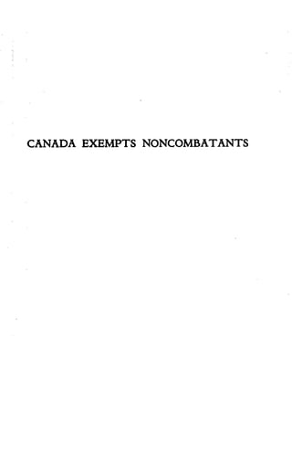 CANADA EXEMPTS NONCOMBATANTS 
 