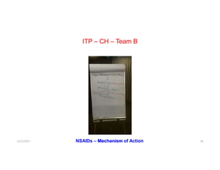 ITP – CH – Team B
12/12/2017 Dr. Syed Ahmed Owais 36NSAIDs – Mechanism of Action
 