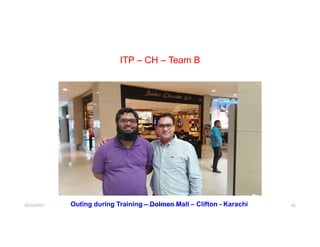 ITP – CH – Team B
12/12/2017 Dr. Syed Ahmed Owais 61Outing during Training – Dolmen Mall – Clifton - Karachi
 